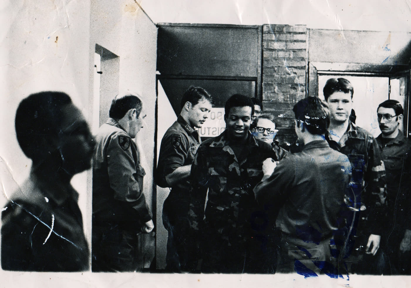 Terre Polite being promoted to Sergeant in 1982, 11th Armored Cavalry Regiment